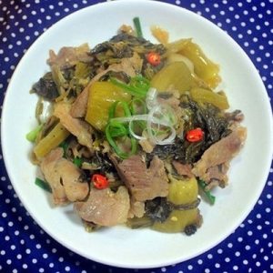 dưa chua xào ba rọi