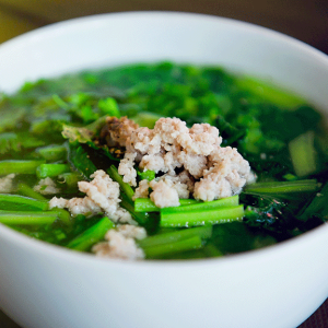 canh cải thịt bầm