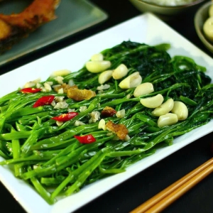 Rau muống xào tói - luộc